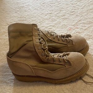 Military Tan Lace-Up Boots made in US 8.5